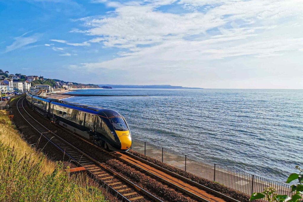 Dawlish town and the Riviera Line
