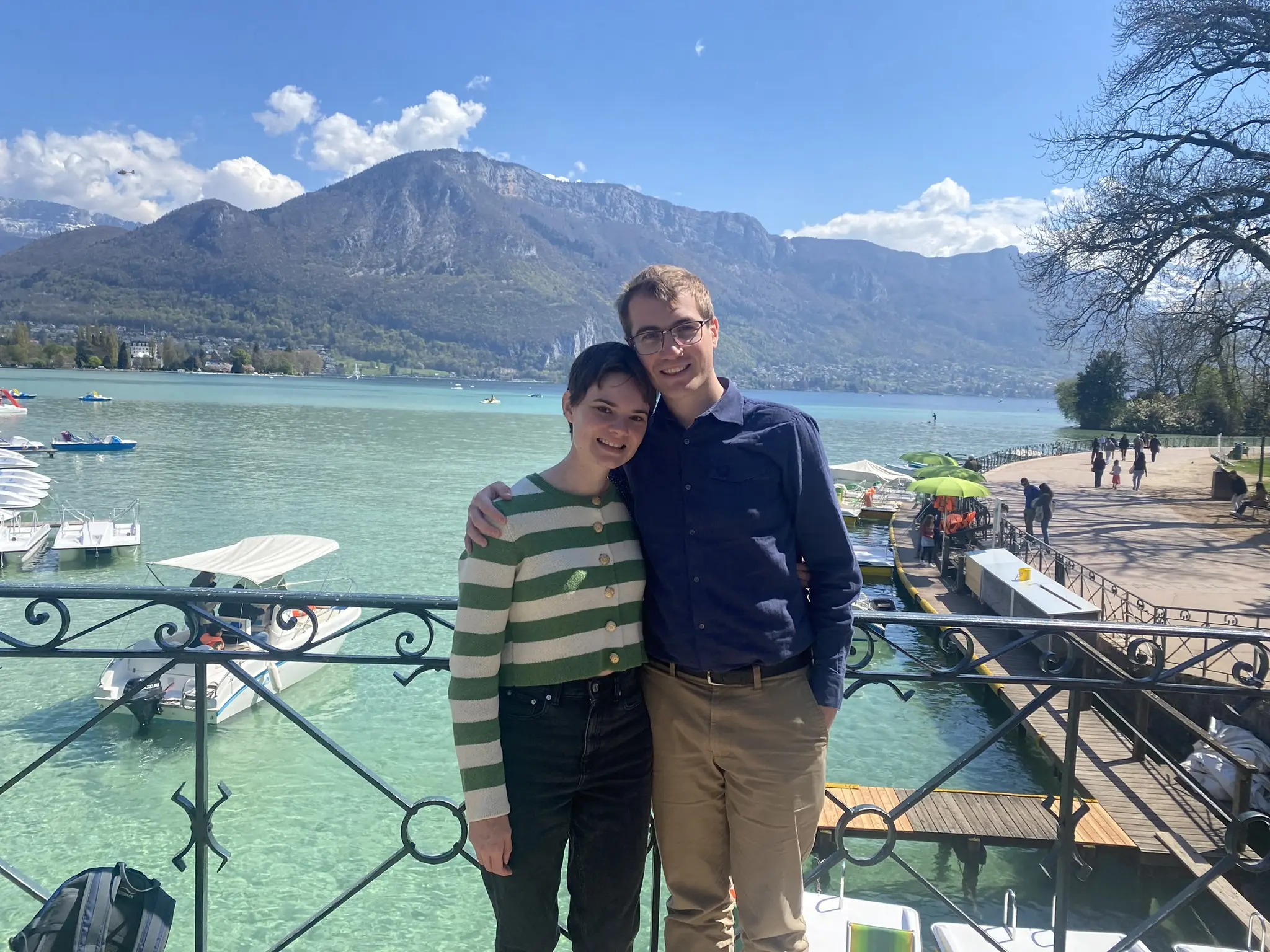 Abi and James by lake Annecy