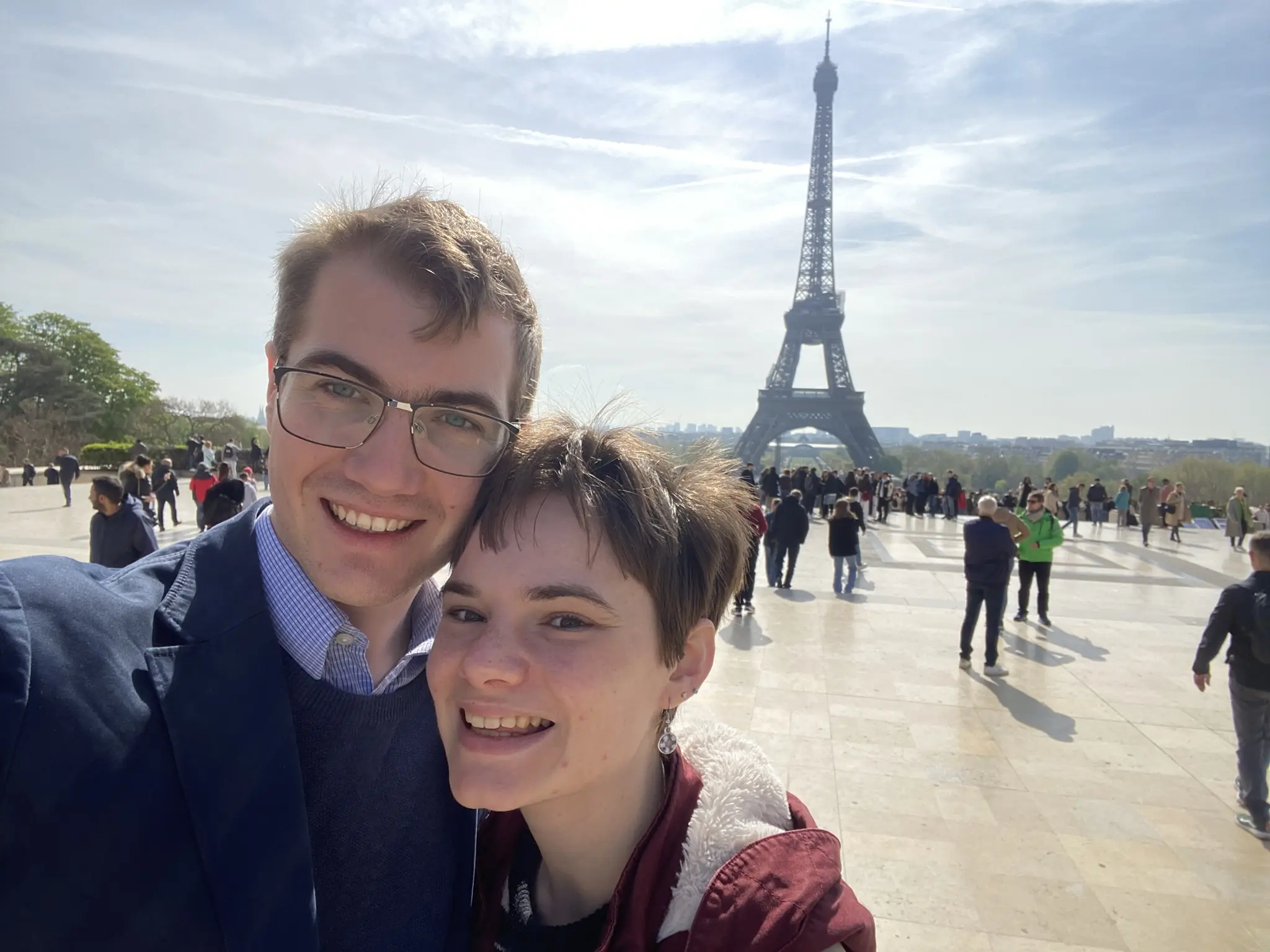 Abi and James by the Eiffel Tower