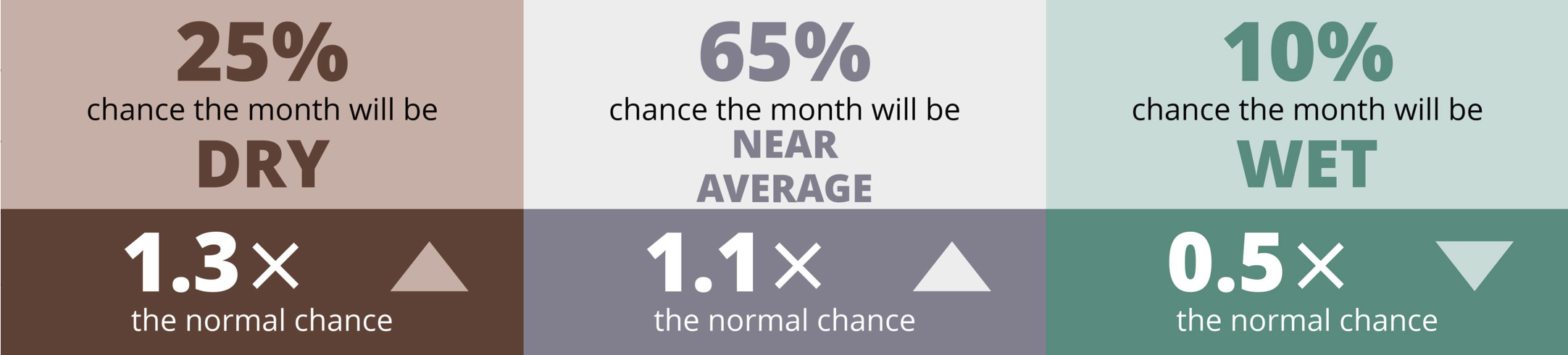 Precipitation one-month outlook for the UK.